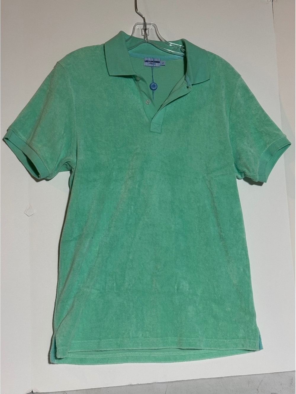 Les Canebiers Cabanon Polo Terry cloth Mint Green NWT Large